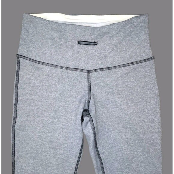 Lululemon Run Under Reversible Leggings Womens 4 Full Length Gray Black Athletic - Picture 5 of 13